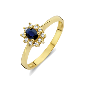 Goldring mit Diamant