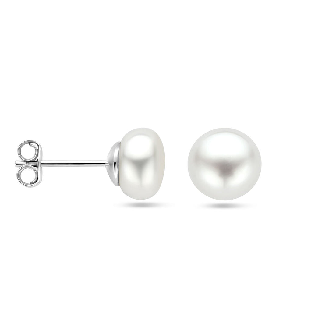 Ohrstecker Perlsilber rhodiniert