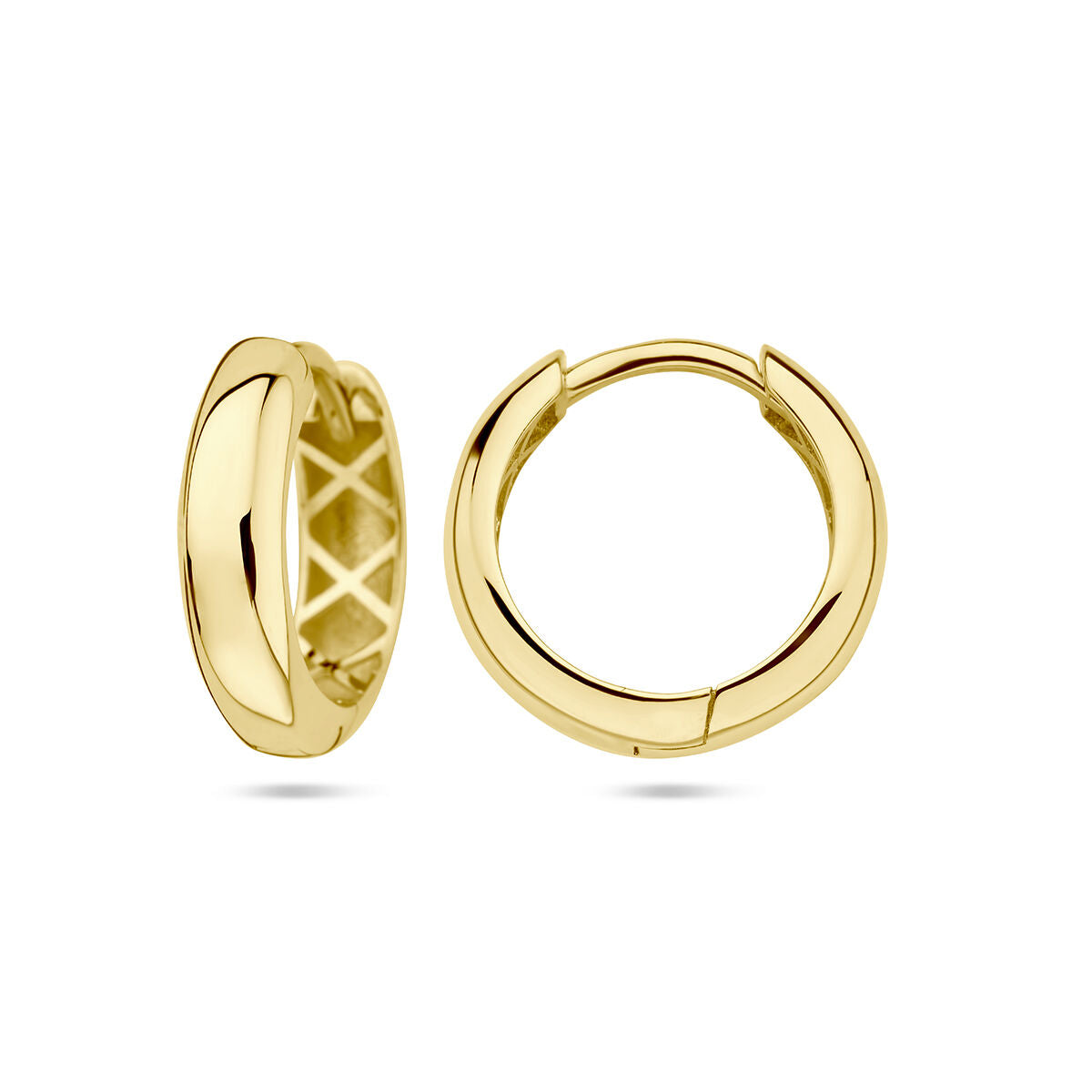 Ohrhänger 4,0 mm halbrunder Schlauch 14K Gelbgold
