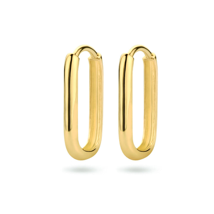 Tropfenohrringe Büroklammer 14K Gelbgold