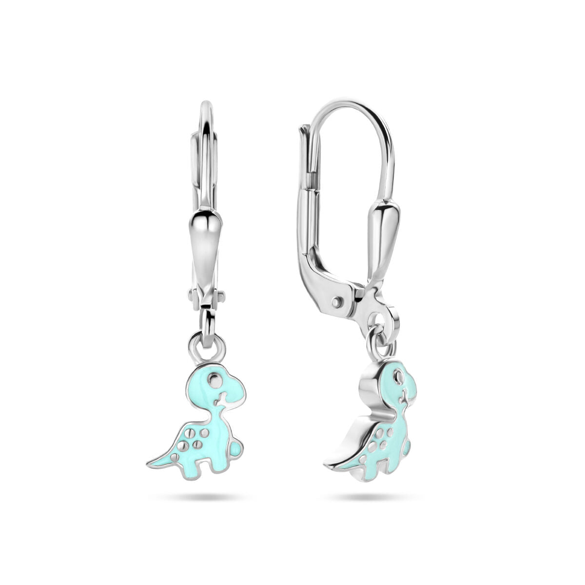 Ohrhänger Dino Brisurhaken 23 mm Silber rhodiniert