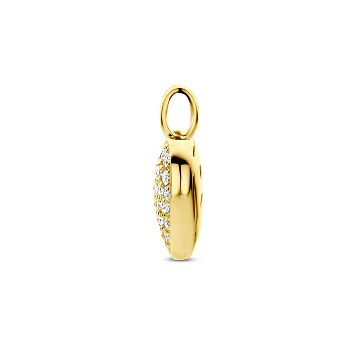 Anhänger Herz und Diamant h si 14K Gelbgold