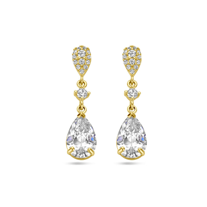 Ohrringe Zirkonia 14K Gelbgold