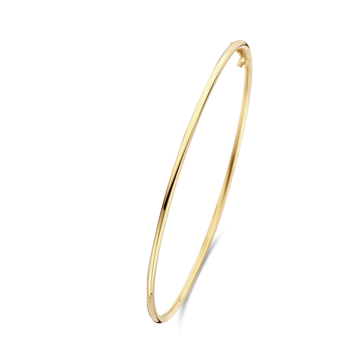 Bangle aus 14K Gelbgold mit runder Form und einem Durchmesser von 60 x 55 mm