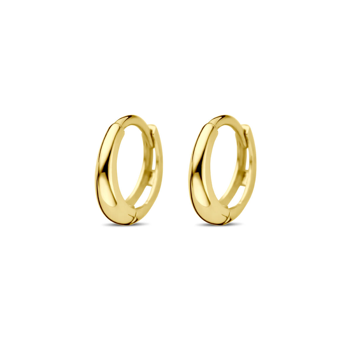 Klapp-Ohrringe aus 14K Gelbgold mit einem Durchmesser von 10 mm