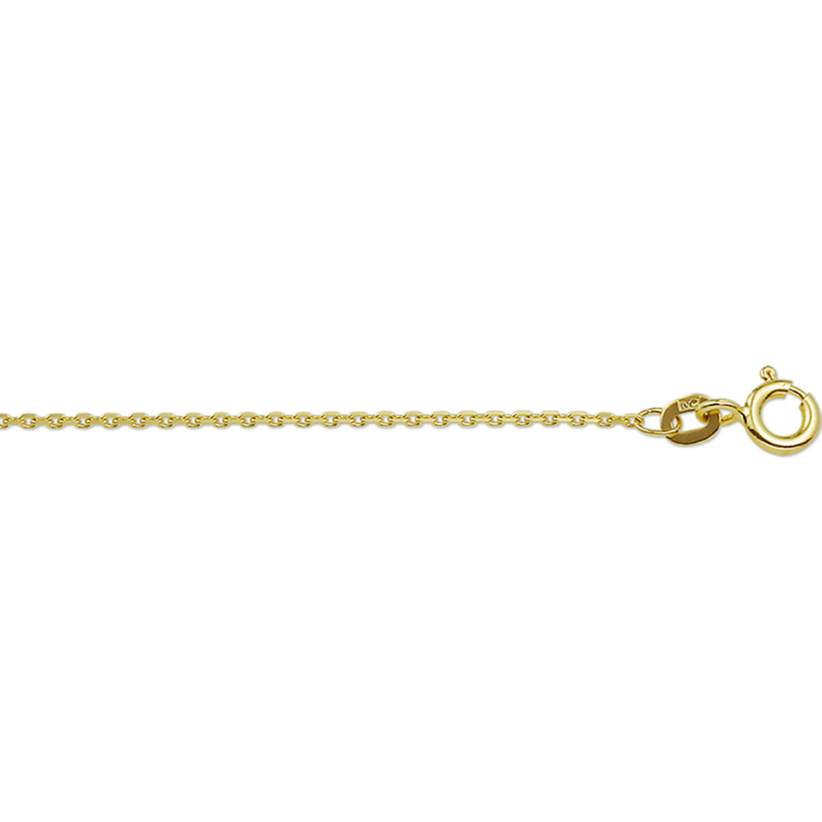 Kette aus 14K Gold mit diamantierter Anker-Gliederung und Karabinerverschluss