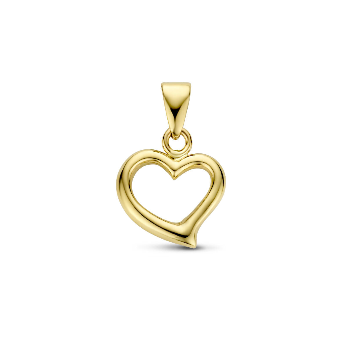 Hänger in Herzform aus 14K Gelbgold mit glänzender Oberfläche