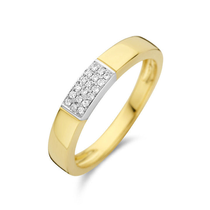 Ring Diamant 0,07 ct h si 14K Bicolor-Gold gelb/weiß