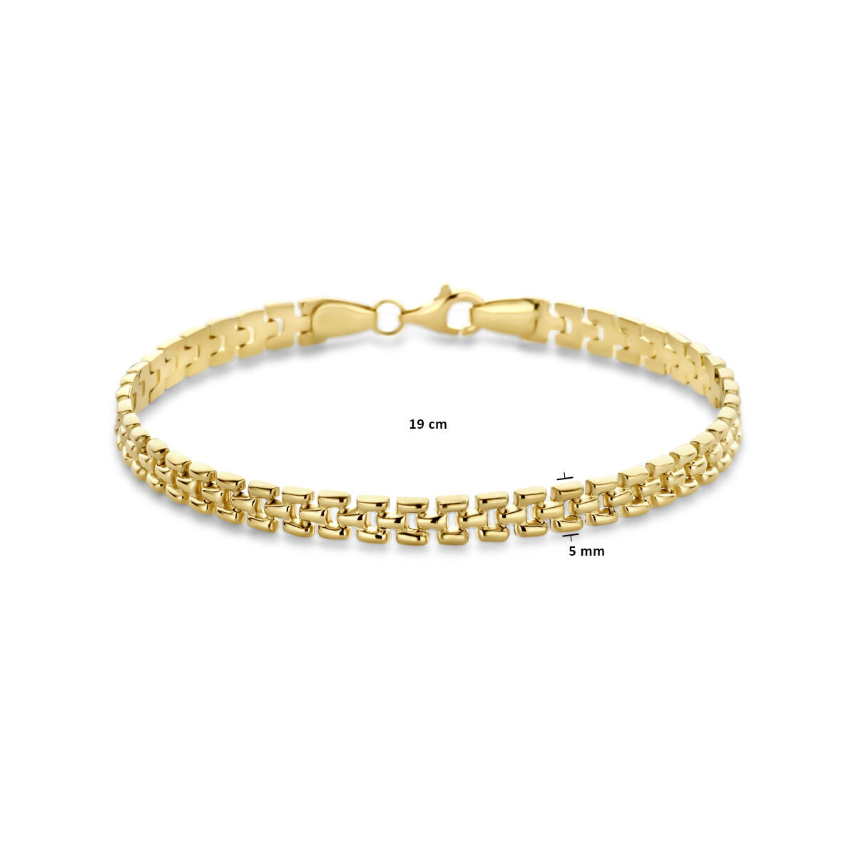 Armband Panther 5 mm 19 cm 14K Gelbgold