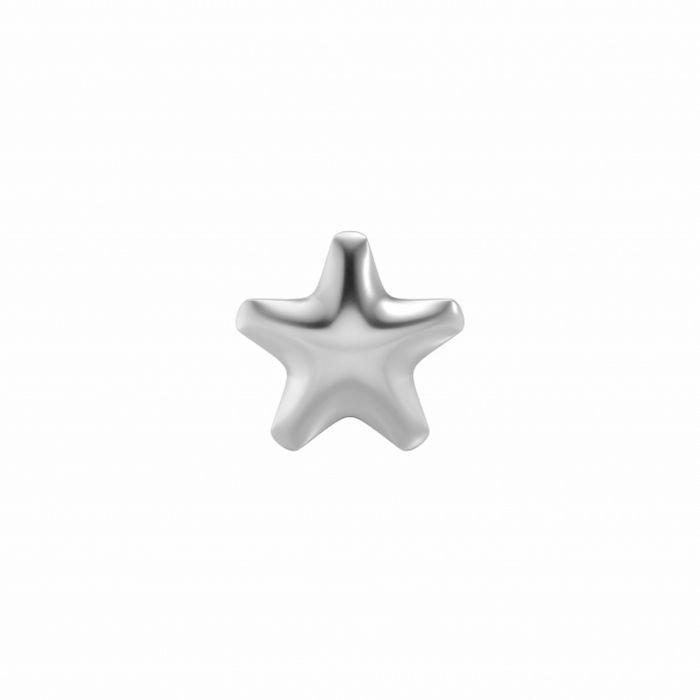Sterne Ohrstecker aus Edelstahl in glänzender Oberfläche