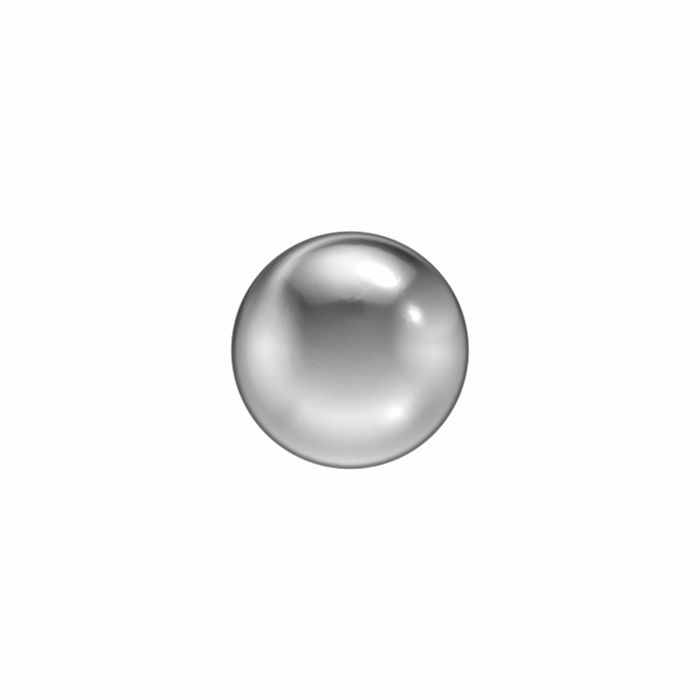 Schlichte Schießohrringe aus Stahl mit einer runden Form und einem Durchmesser von 4,0 mm
