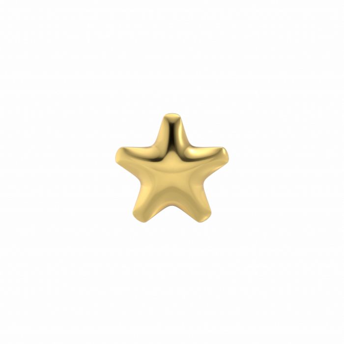 Ohrringe in Sternform aus vergoldetem Stahl