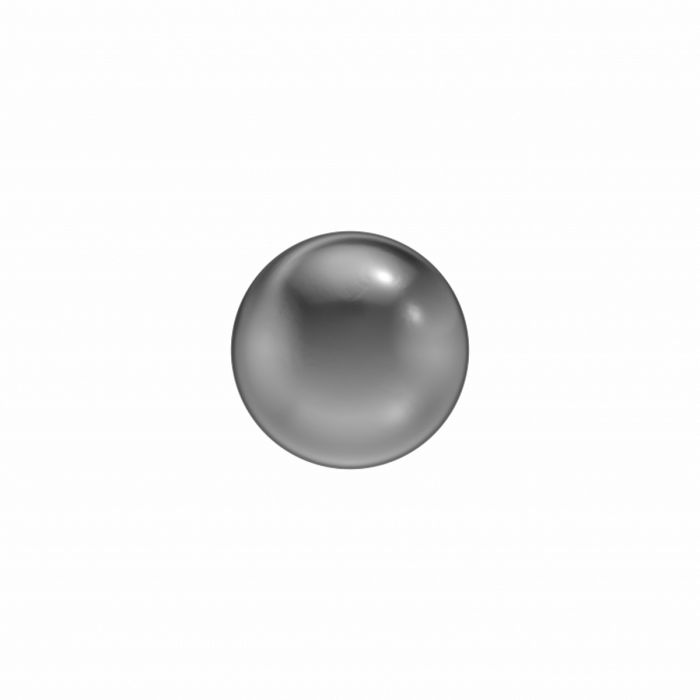 Runde Schießohrringe aus Titan mit einem Durchmesser von 4,0 mm in mattem Grau