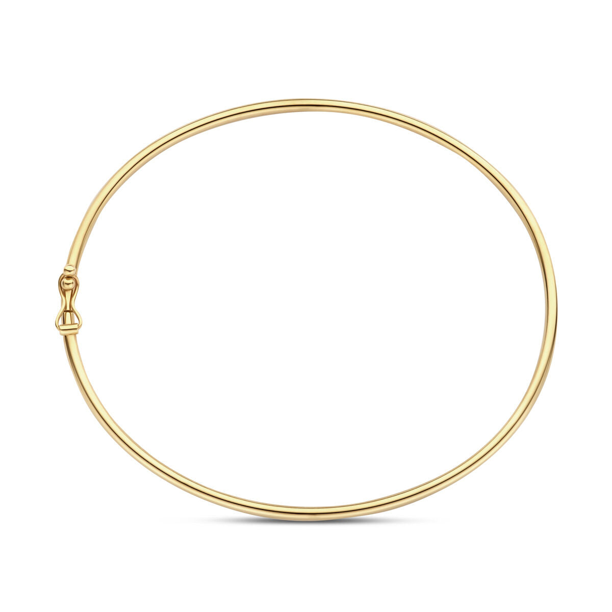 Armreif, runder Rohrverschluss 1,8 mm 60 x 55 mm 14K Gelbgold
