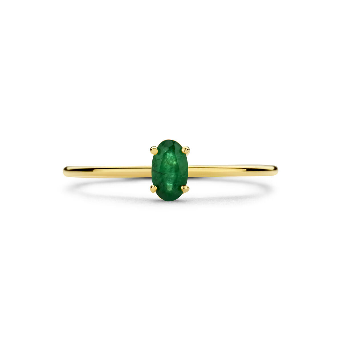 Smaragdring 14K Gelbgold