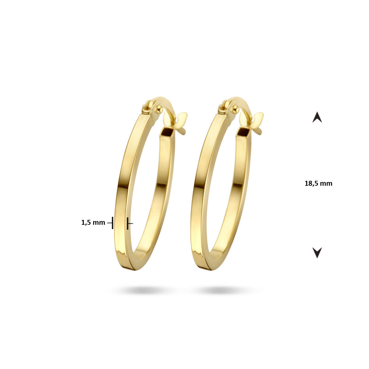 Ohrringe 14K Gelbgold