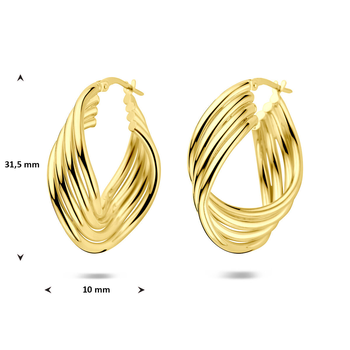 Vergoldete Silberohrringe – 925er Silber mit Gelbgold-Plattierung