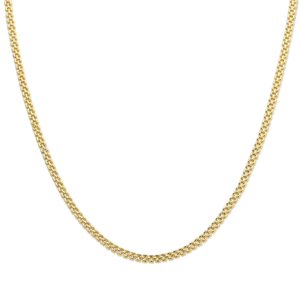 Collier aus 14K Gelbgold mit 5 mm Panter-Design und einer Länge von 43 cm