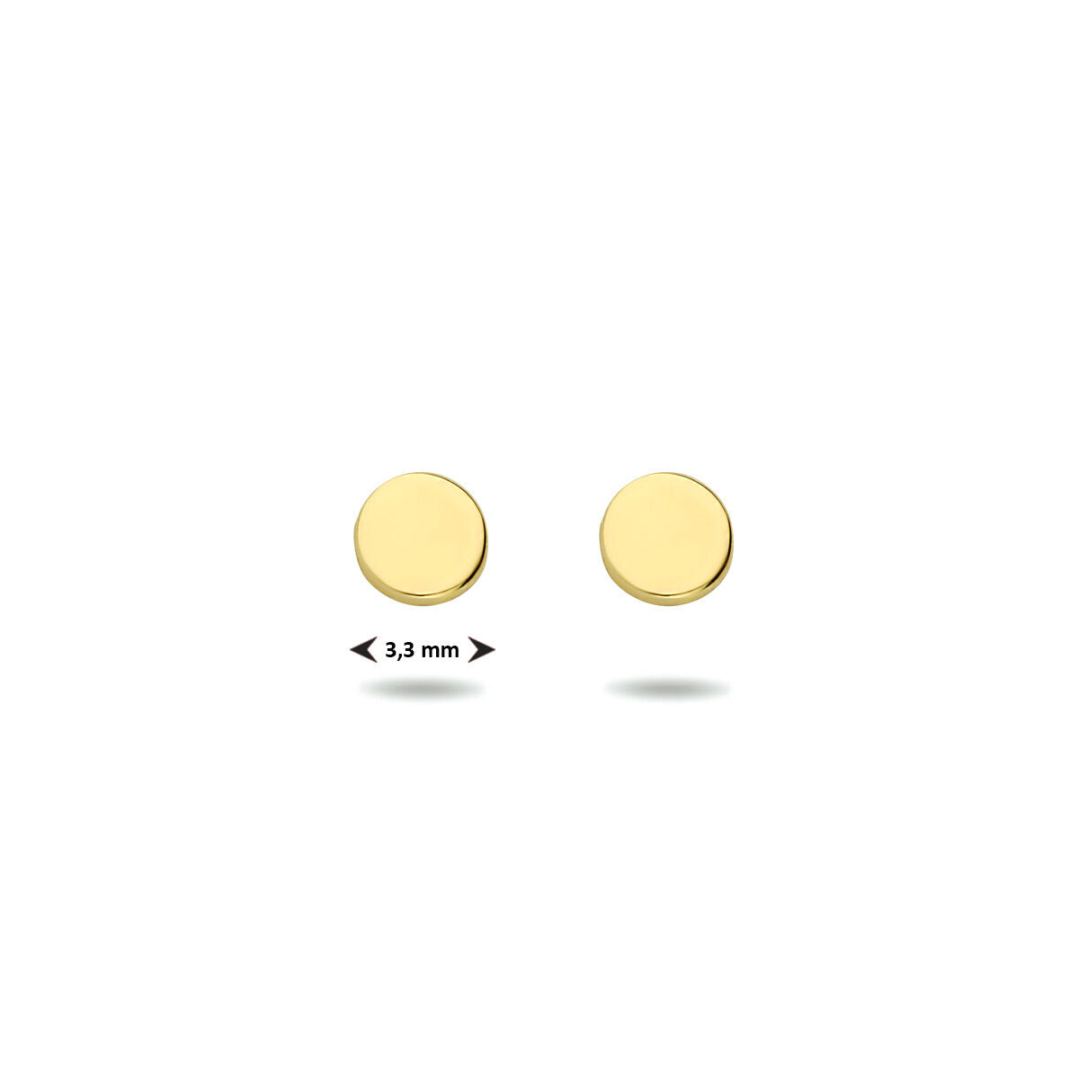 Ohrstecker rund 14K Gelbgold