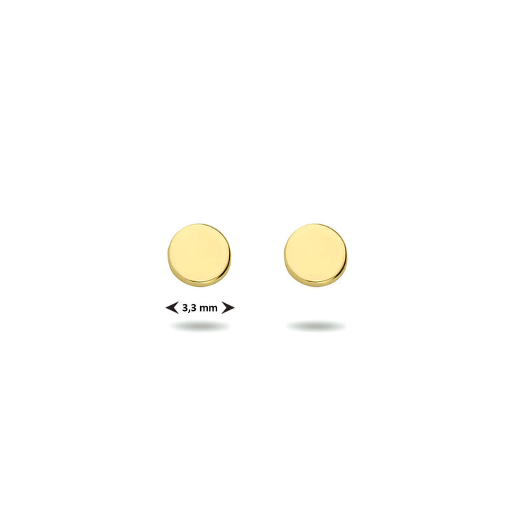 Ohrstecker rund 14K Gelbgold