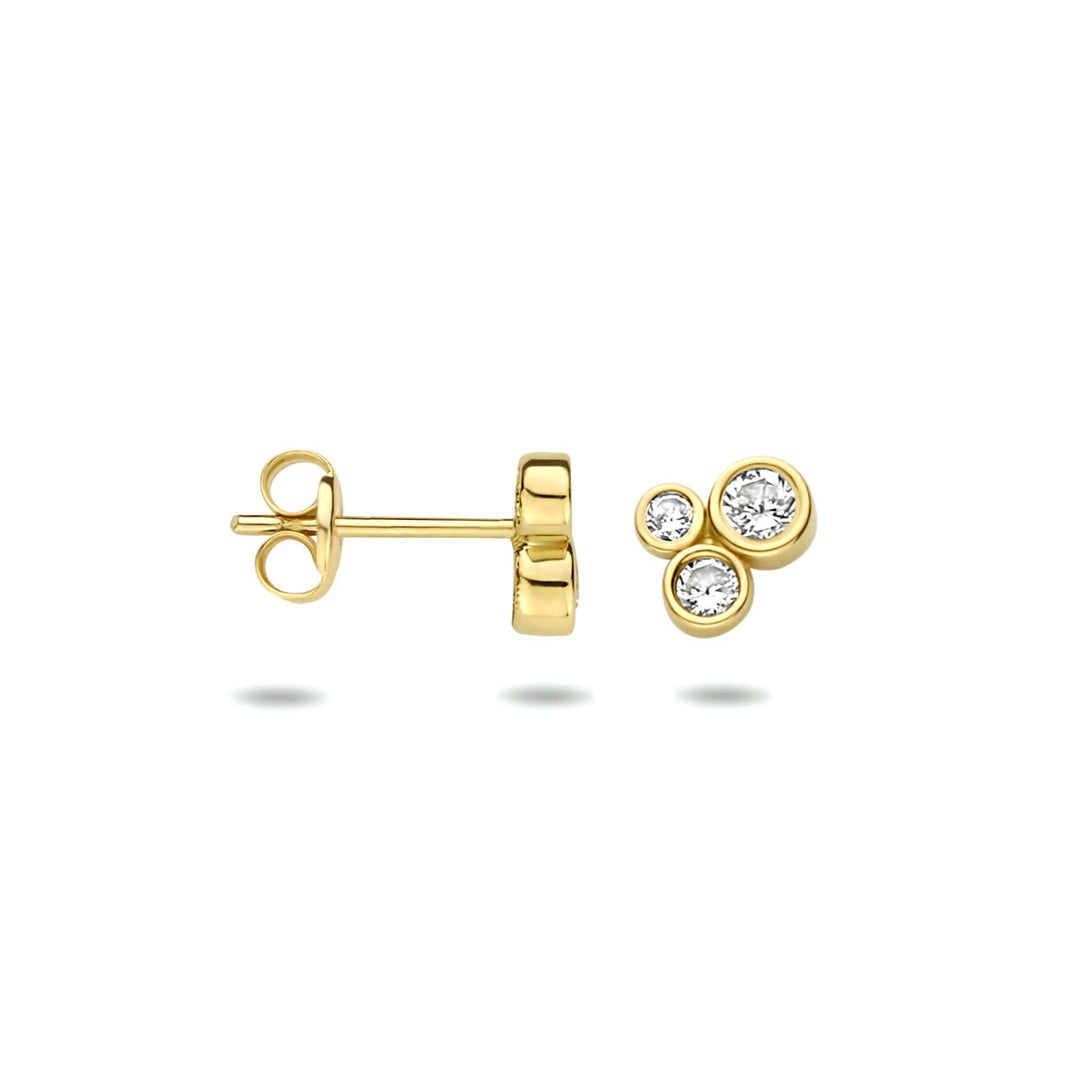 Ohrstecker Zirkonia 14K Gelbgold