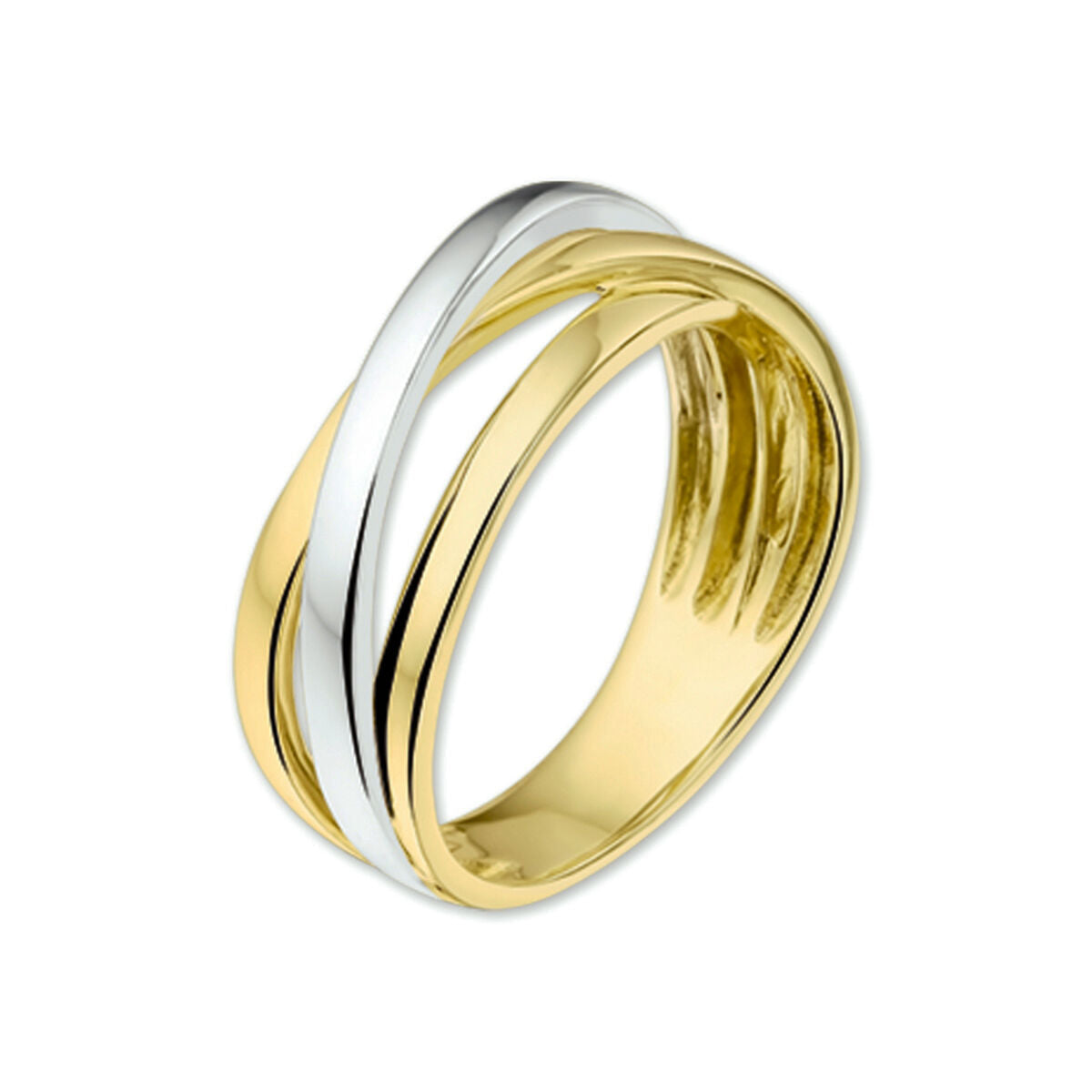 Ring 14K Bicolor-Gold gelb/weiß