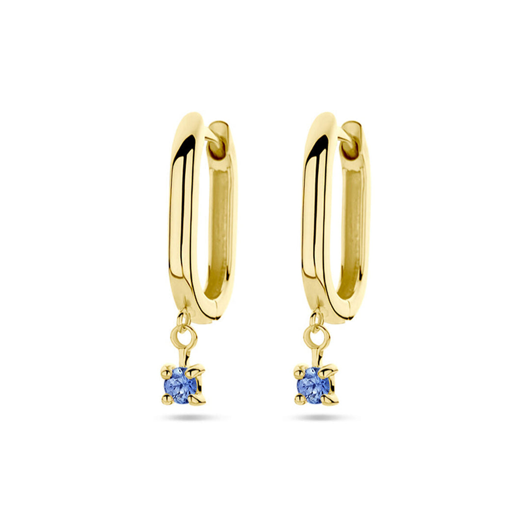 Ohrhänger Saphir 14K Gelbgold