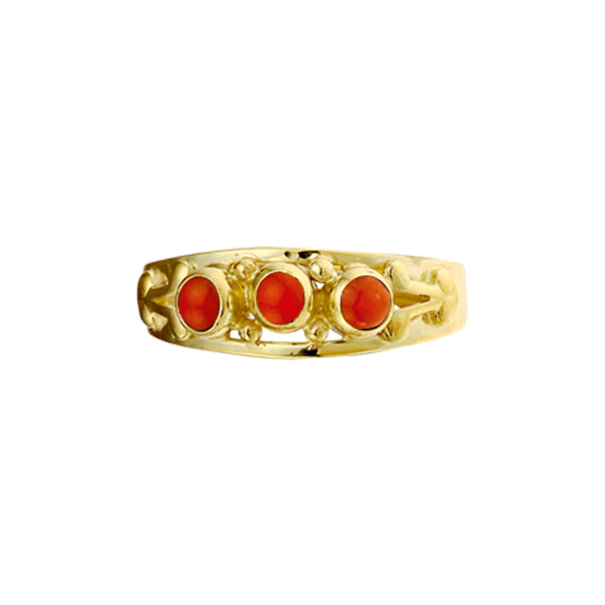 Ring Koralle 14K Gelbgold 