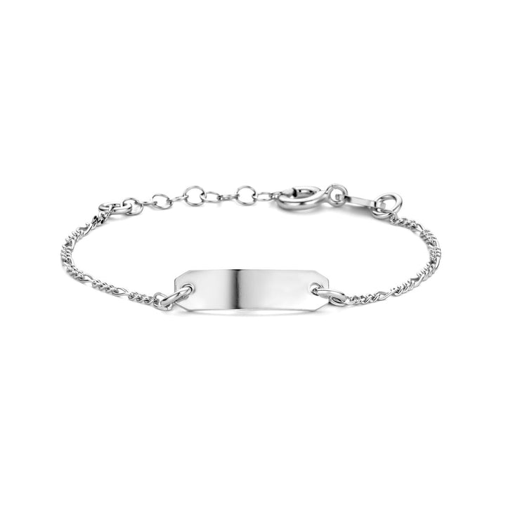 Gravurarmbandplatte 5,0 mm 16 + 2 cm Silber rhodiniert
