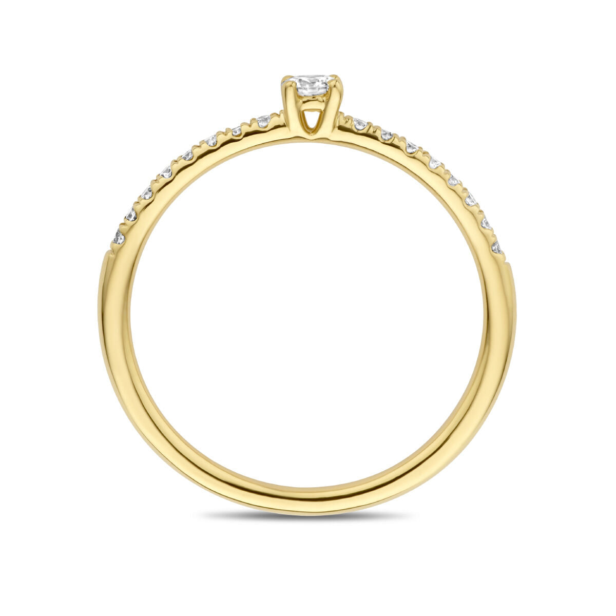 Verlobungsring Diamant 0,25 ct H SI 14K Gelbgold