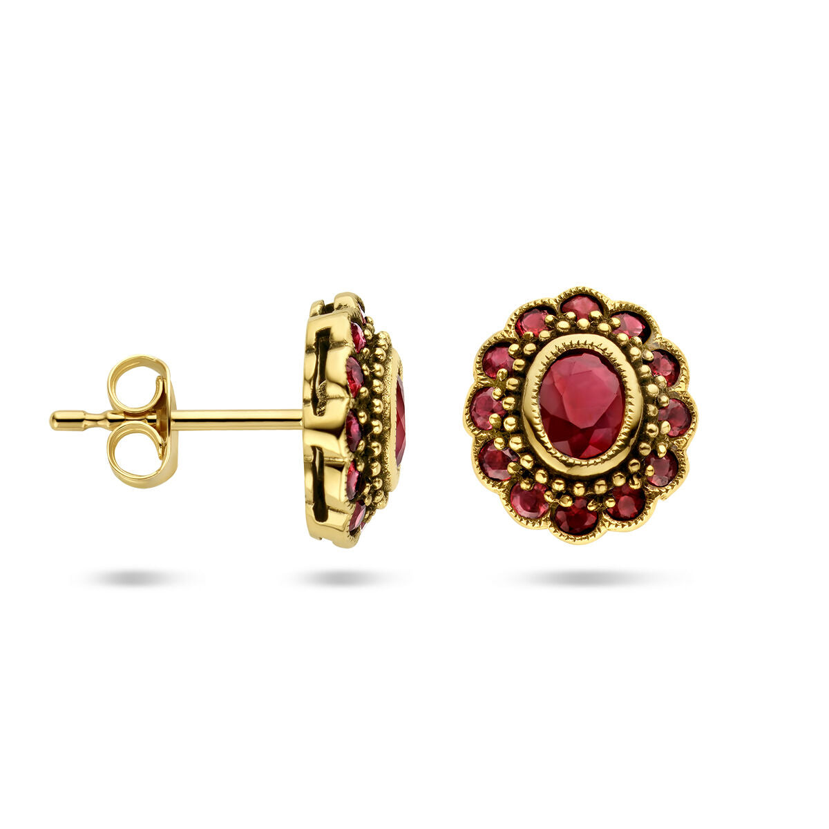 Ohrstecker Rubin 14K Gelbgold