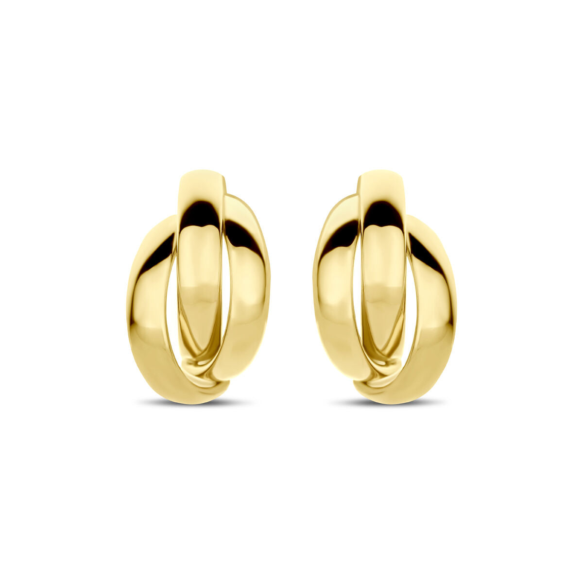 Steckerohrringe 13 mm 14K Gelbgold