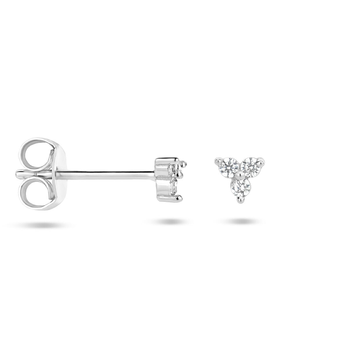 Ohrstecker Zirkonia Silber rhodiniert