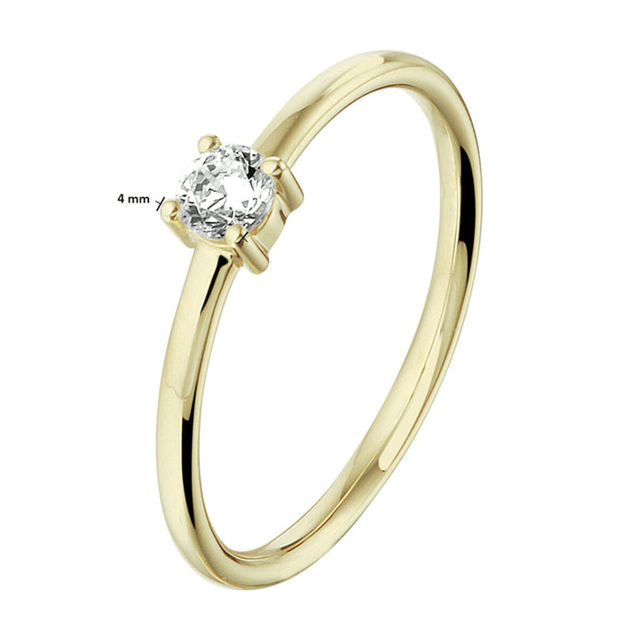 Ring Zirkonia 14K Gelbgold