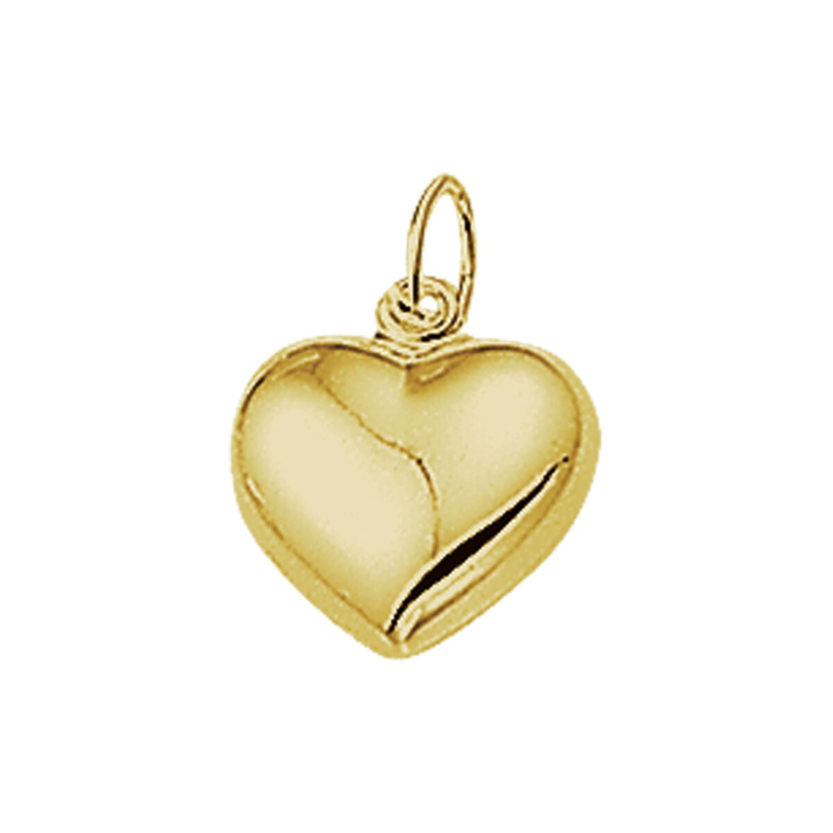 Hänger in Herzform aus 14K Gelbgold mit glänzender Oberfläche