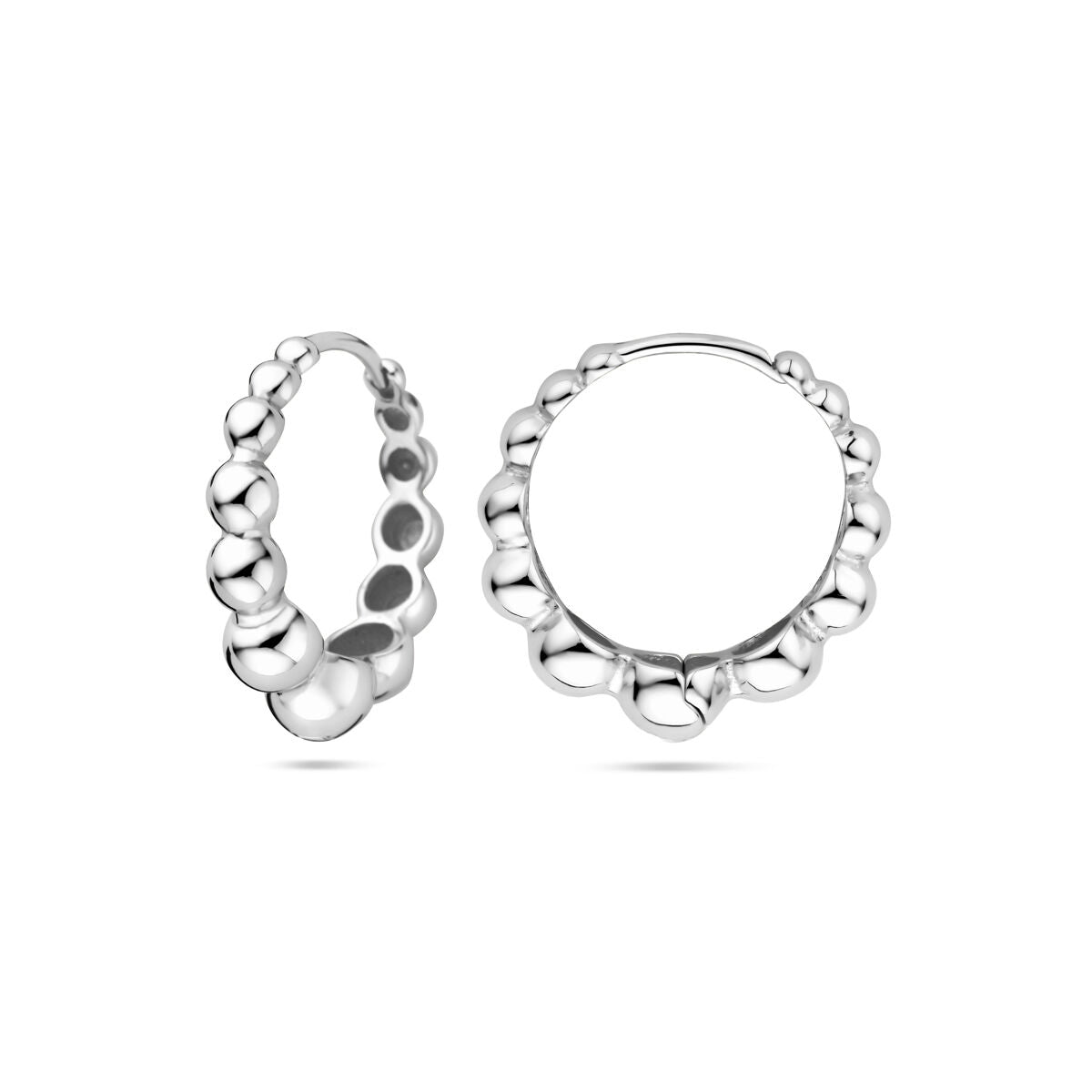 Creolen 17 mm Silber rhodiniert
