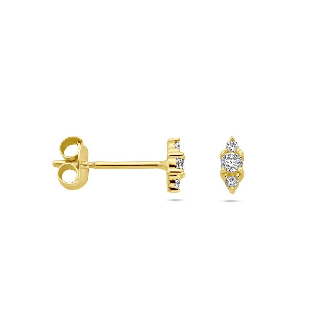 Ohrstecker Zirkonia 14K Gelbgold