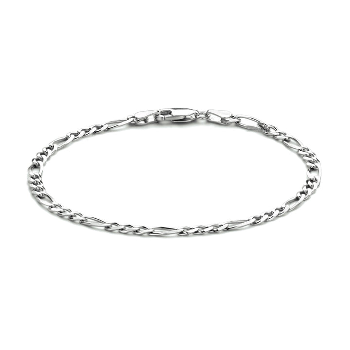 Figaro 3,3 mm Silber rhodiniert