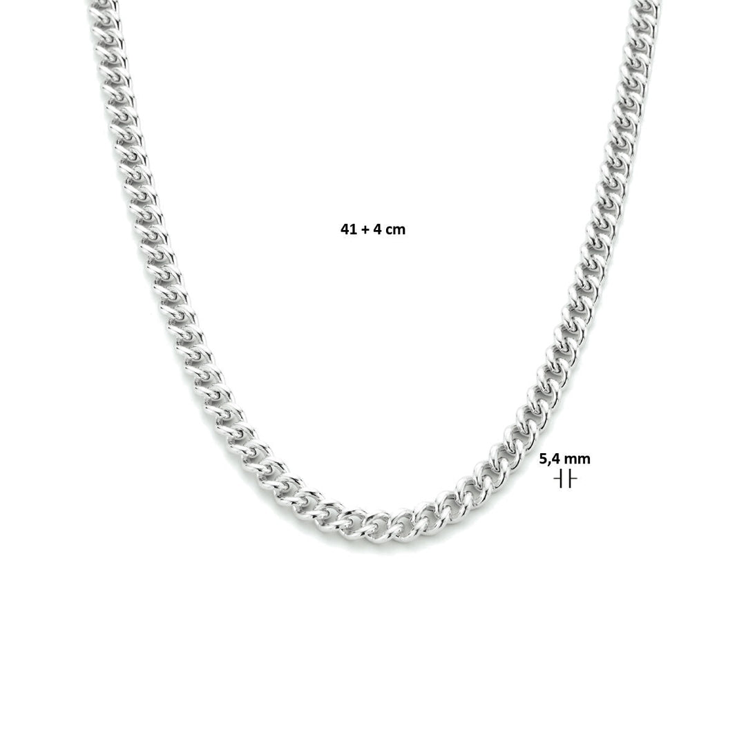 Gourmette 5,4 mm Silber rhodiniert