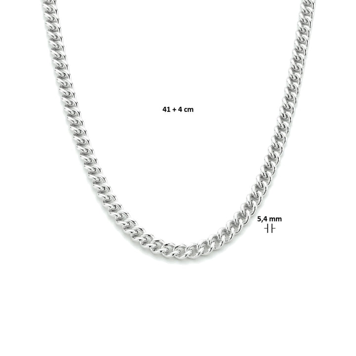 Gourmette 5,4 mm Silber rhodiniert