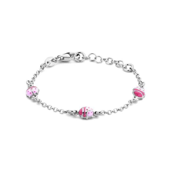 Armband Marienkäfer 11 + 2 cm Silber rhodiniert