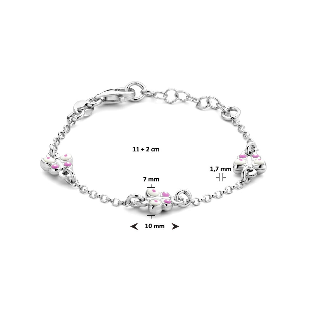 Armband Schmetterlinge 11 + 2 cm Silber rhodiniert