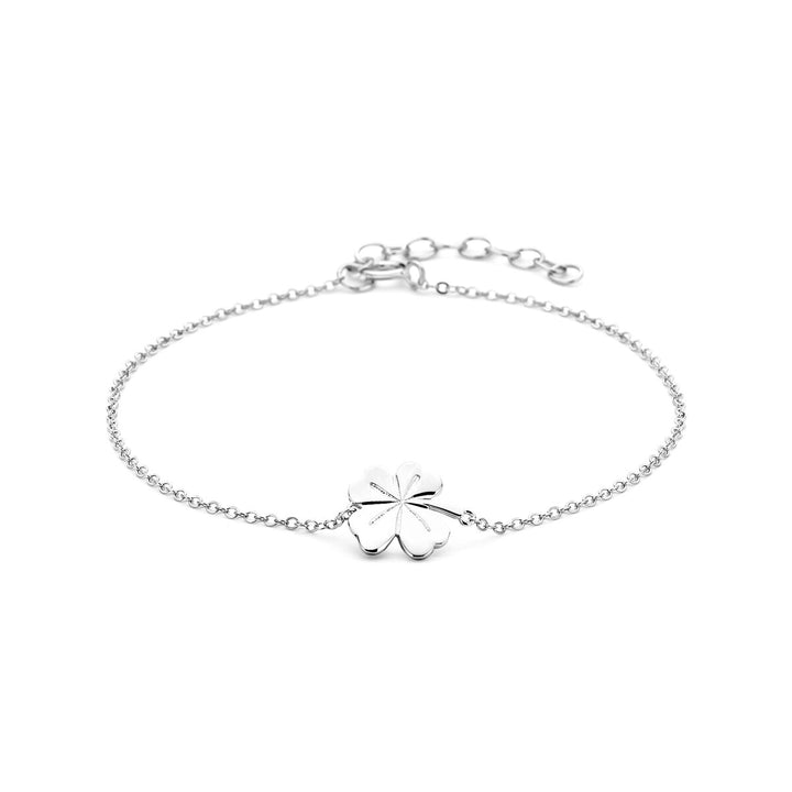 Armband Kleeblatt 17 + 3 cm Silber rhodiniert