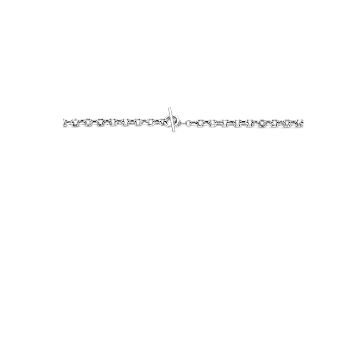 Halskette 6 mm 42 cm mit Kastenschloss rhodiniert Silber