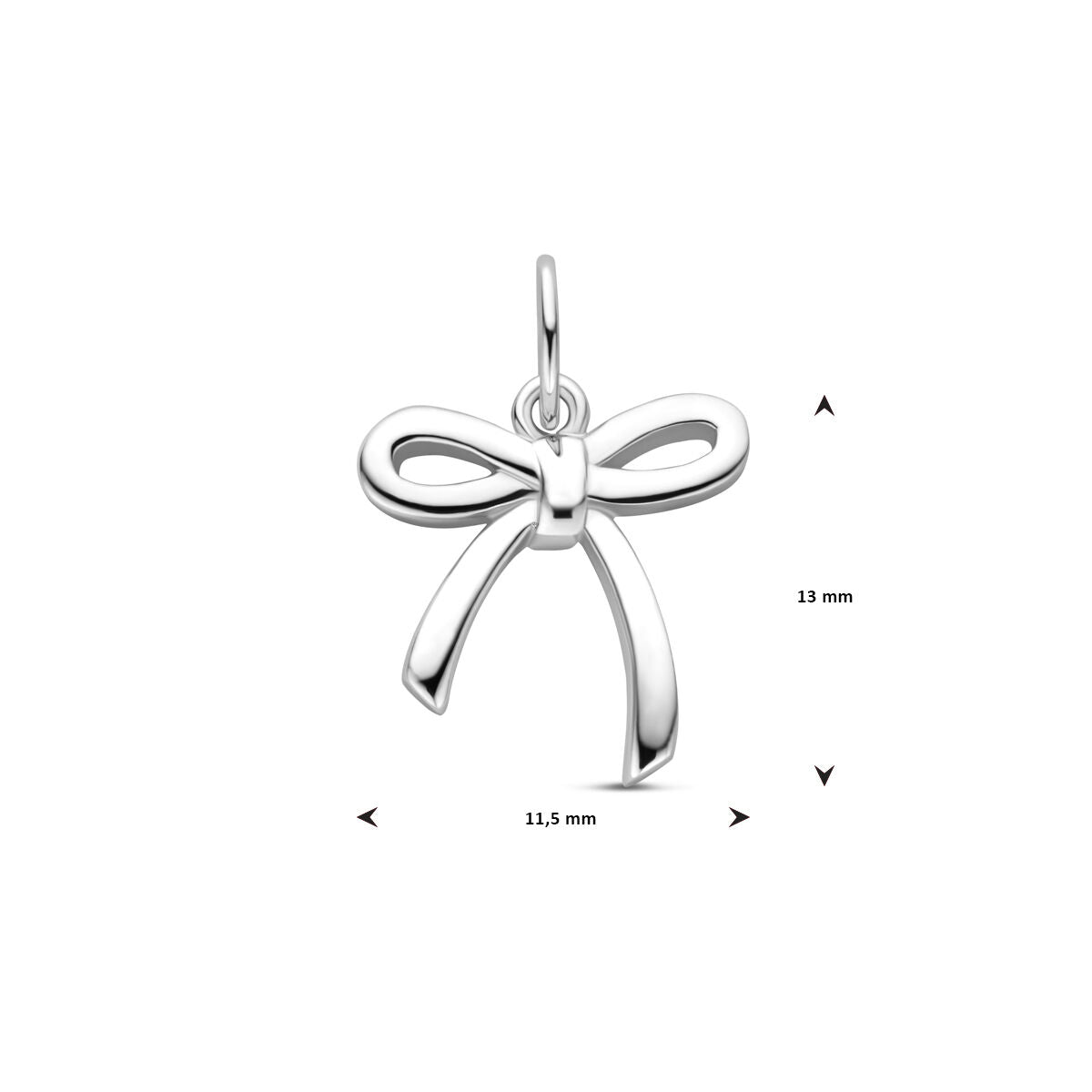 Anhänger Schleife 16 mm Silber rhodiniert