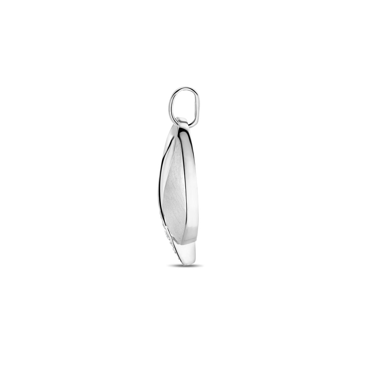 Anhänger Zirkonia poliert/matt 22 mm Silber rhodiniert