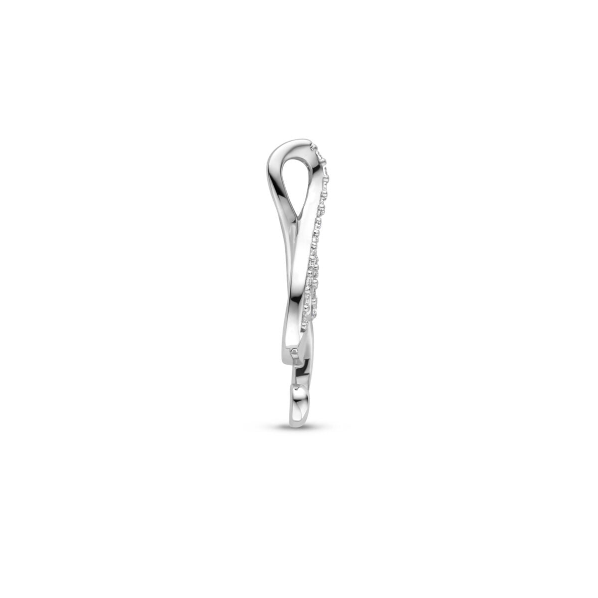 Anhänger Musiknote Zirkonia 24 mm Silber rhodiniert