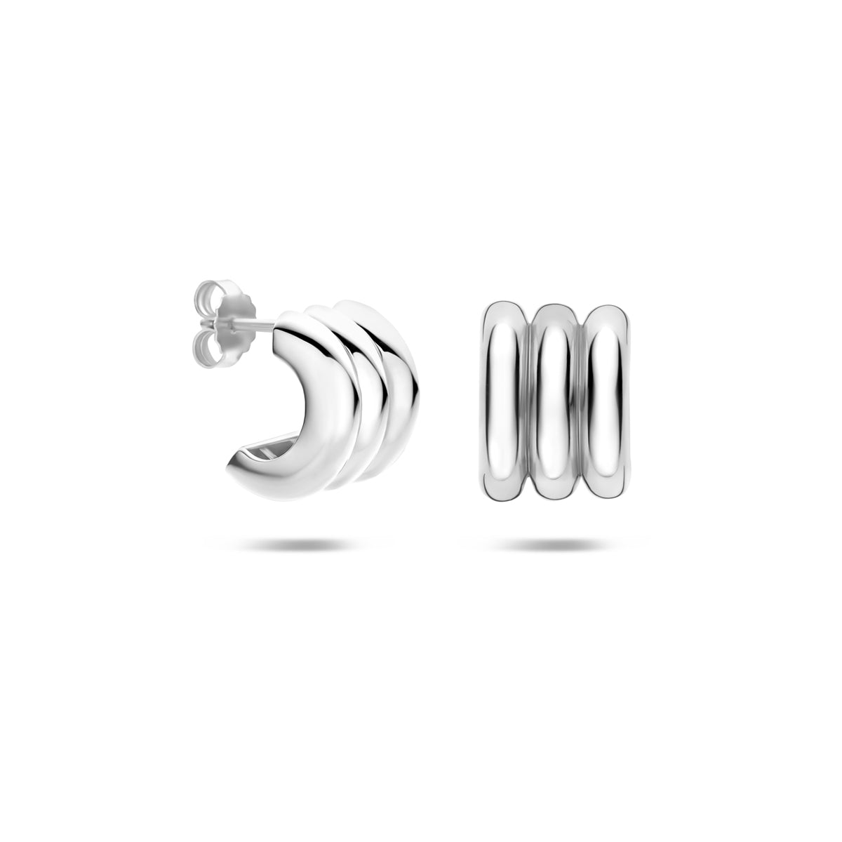stekeroorringen 14,5 mm zilver gerhodineerd