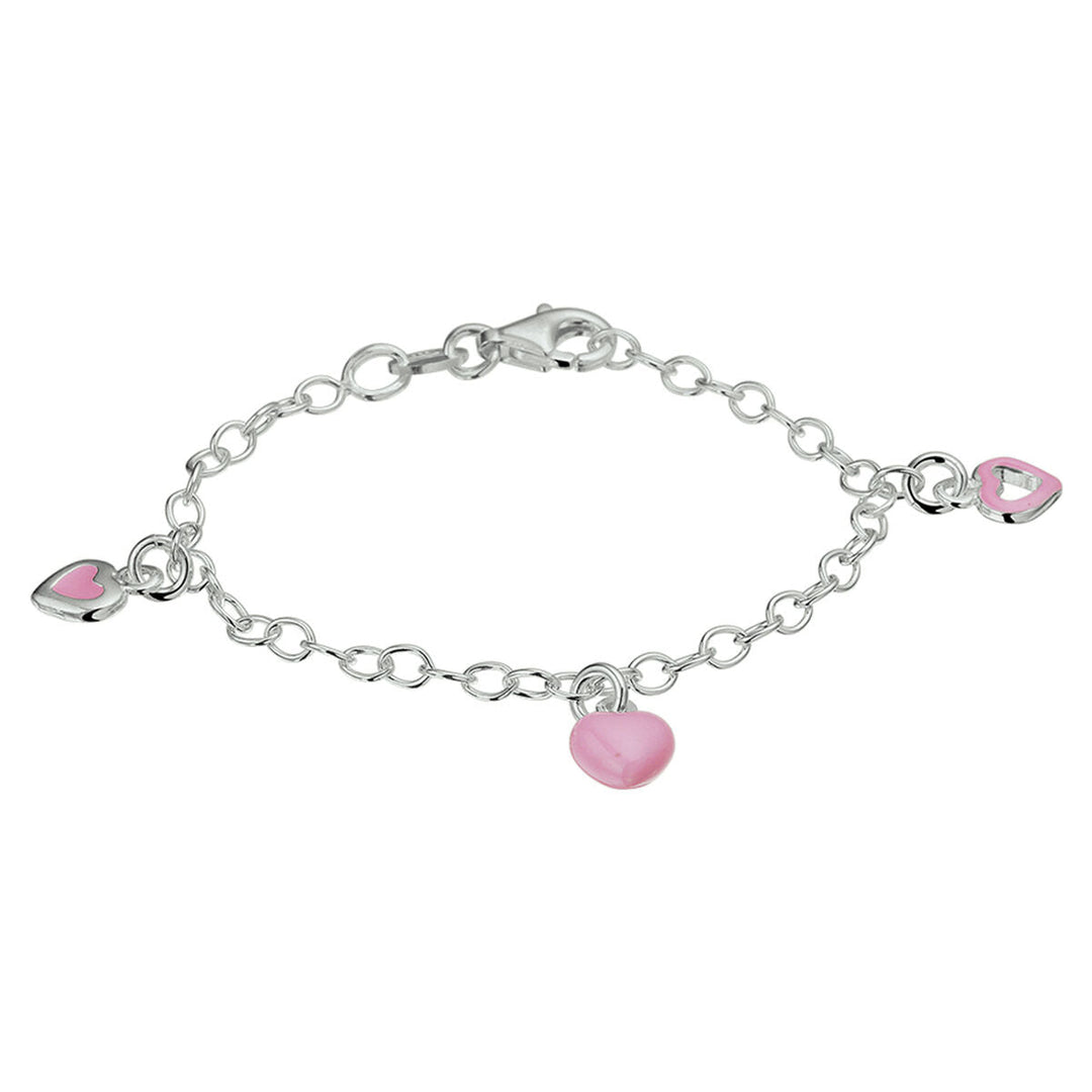 Armband Herz 13 cm Silber rhodiniert