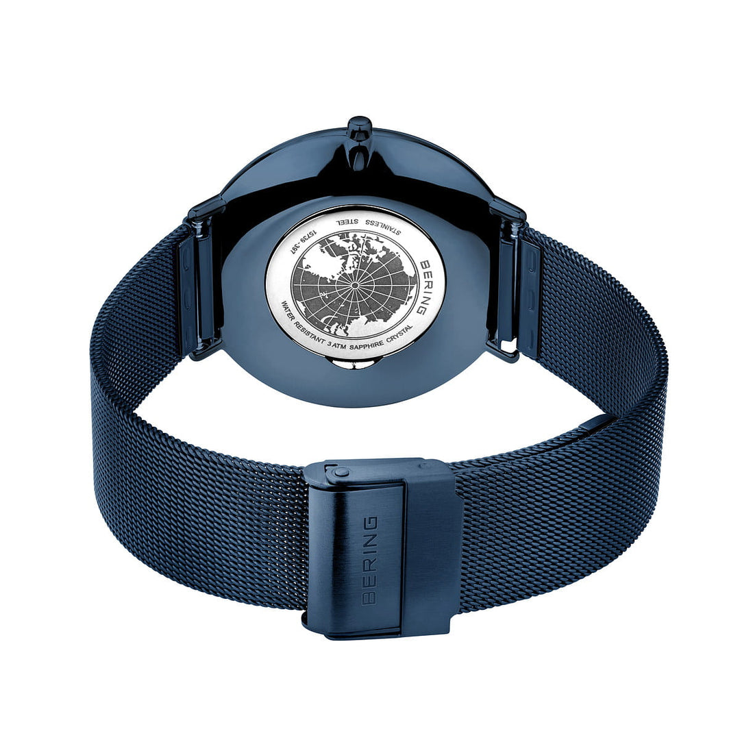 Bering Unisex-Uhr mit blauem Zifferblatt – 15739-397